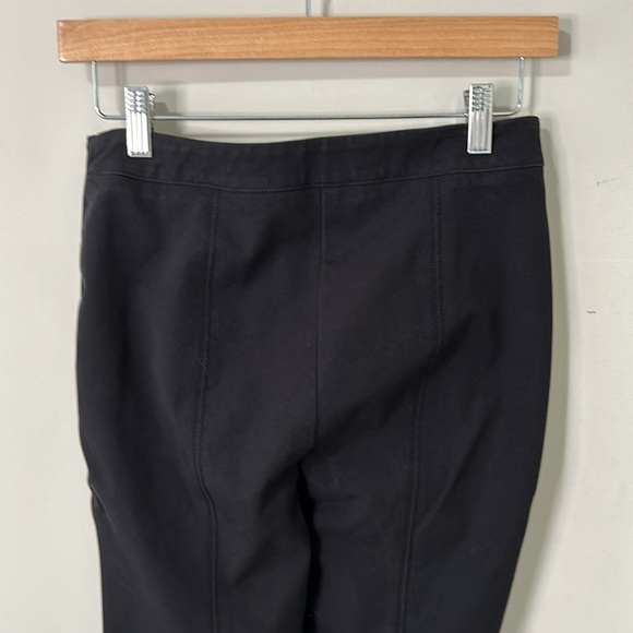 Anthropologie Pant The Essential High Rise Skinny Split Front Black Stretch Sz 2 - Picture 6 of 14